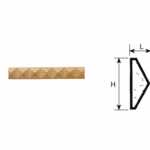 Cornice Legno Ramino Asta cm.244 H25x6l    Cof
