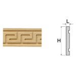 Cornice Legno Ramino Asta cm.244 H25x6l    Cof