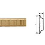 Cornice Legno Ramino Asta cm.244 H25x6l    Cof