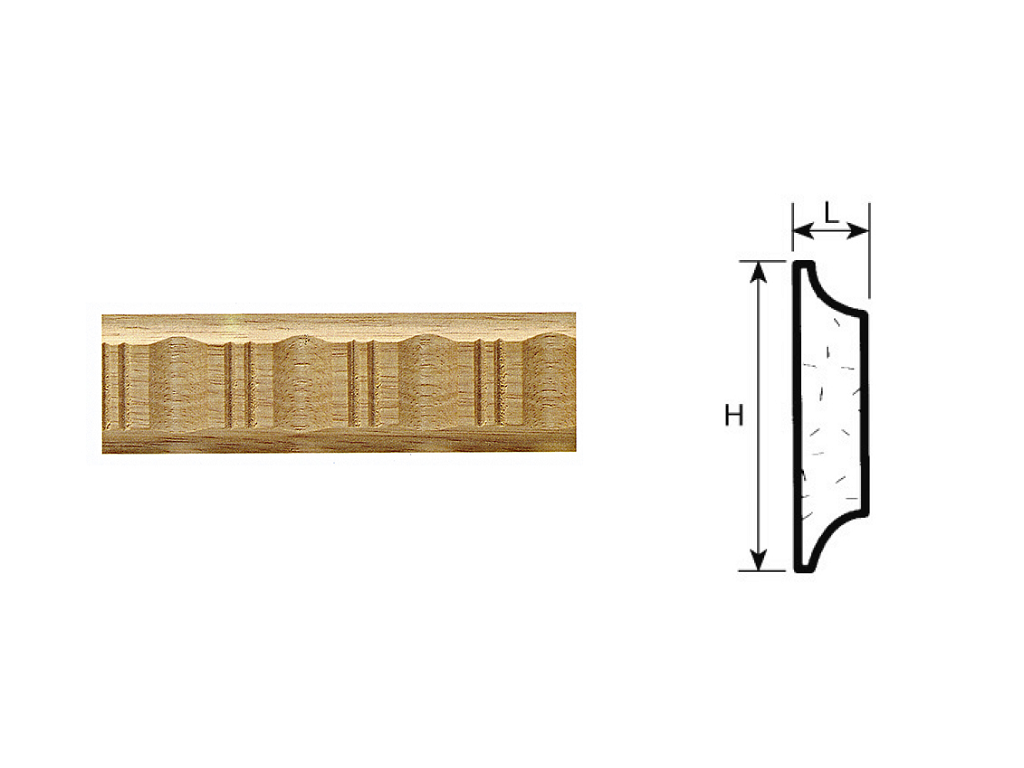 cof03m4036xx.png Cornice Legno Ramino Asta cm.244 H25x6l Cof - immagine 1