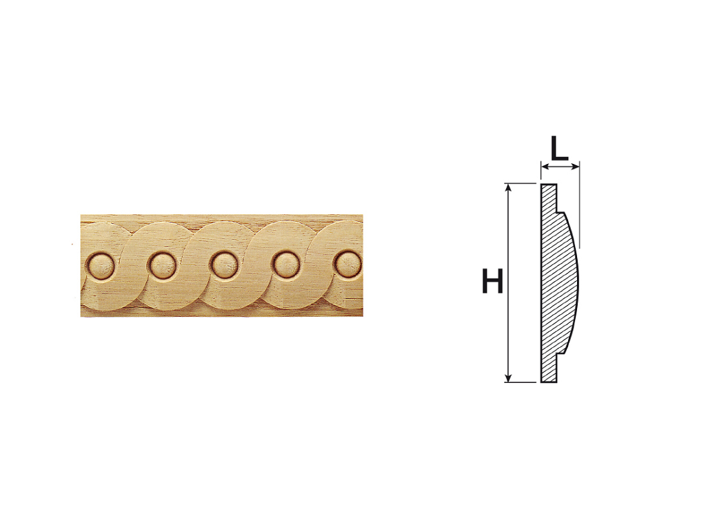 cof03m8028xx.png CORNICE LEGNO RAMINO asta cm.244 H18x5L-H26x6L-H38x7L prodotta da COF - immagine 1