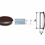 Copriforo Plastica per Barilotto mm.16x3 Marrone