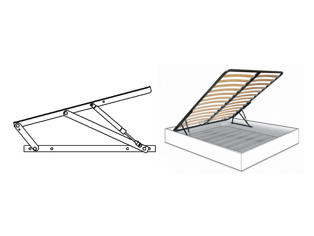 cof134222000500c.png Meccanismo per Rete Letto Singola Portata kg.50 Mod.Lunanero Dx-Sx - immagine 1