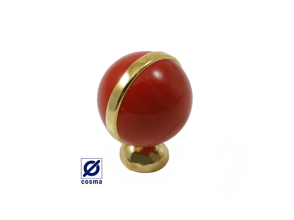 cos239006807c.png Pomolino Mobile 23902 d.25x25h Rosso+Dorato | Cosma - immagine 1