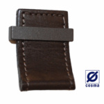 Pomolino Mobile Cuoio mm.41x51x9h Testa Di Moro+Supporto Zinkral | Cosma