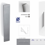 Maniglietta Mobile Interasse 640 mm.800x30x25h Verticale Inox Satinato Blillante | Cosma