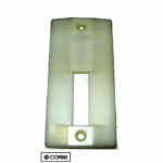 Incontro Serratura Infilare Metallo Fasce Nylon Bianco mm.100x47x5h  Corni