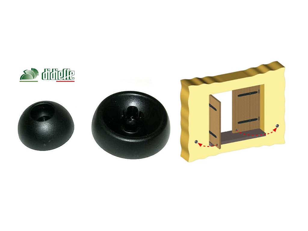 did104cc.png Pinza Blocca Ante Fermapersiane Nylon mm.45x15h Nero Didieffe - immagine 1