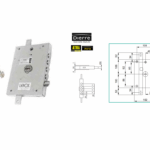 Serratura Infilare Porta Blindata Triplice Doppia Mappa Scrocco+Pistoni Entrata 73 Dx  Atra