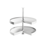 Cestello Girevole Mod.Shelvo 3/4 Plastica Alluminio-Bianco mm.800  | Emuca