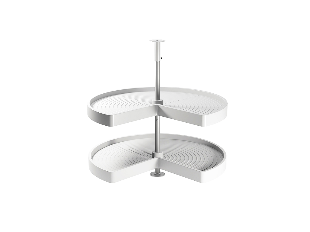 emu8928815.png Cestello Girevole Mod.Shelvo 3/4 Plastica Alluminio-Bianco mm.800 | Emuca - immagine 1
