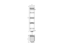 Colonna Dispensa con Cerniere Anta 5 Cestelli Cromato Brillo mm.310x475x1720h Emuca - immagine 2