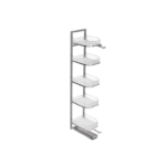 Colonna Dispensa con Cerniere Anta 5 Cestelli Cromato Brillo mm.310x475x1720h Emuca