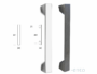 Maniglione Cedro Interasse 200 mm.231x32h varie finiture | Ento