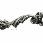 MANIGLIETTA MOBILE INTERASSE 96 DA 140x35 mm. CON CRISTALLO SWAROVSKI SX prodotta da FONDERIA LANCINI