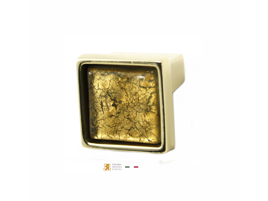 fal2982217gec.png Pomolino Mobile Mosaico d.25x25x22h Oro con Gemme Oro 22kt L14 Fonderia Lancini - immagine 1