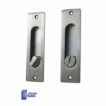 Maniglia Incasso Rettangolare Porta Scorrevole modello 04086 mm.34x120 con Nottolino Cromo Satinato | Ferremi