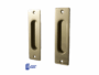 Maniglia Incasso Rettangolare Porta Scorrevole modello 04093 mm.34x120 Senza foro Chiave pz.2 varie finiture | Ferremi - immagine 2