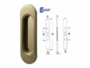Maniglia Incasso Ovale Porta Scorrevole modello 4139 mm.125x39x13h Senza Foro Chiave varie finiture | Ferremi
