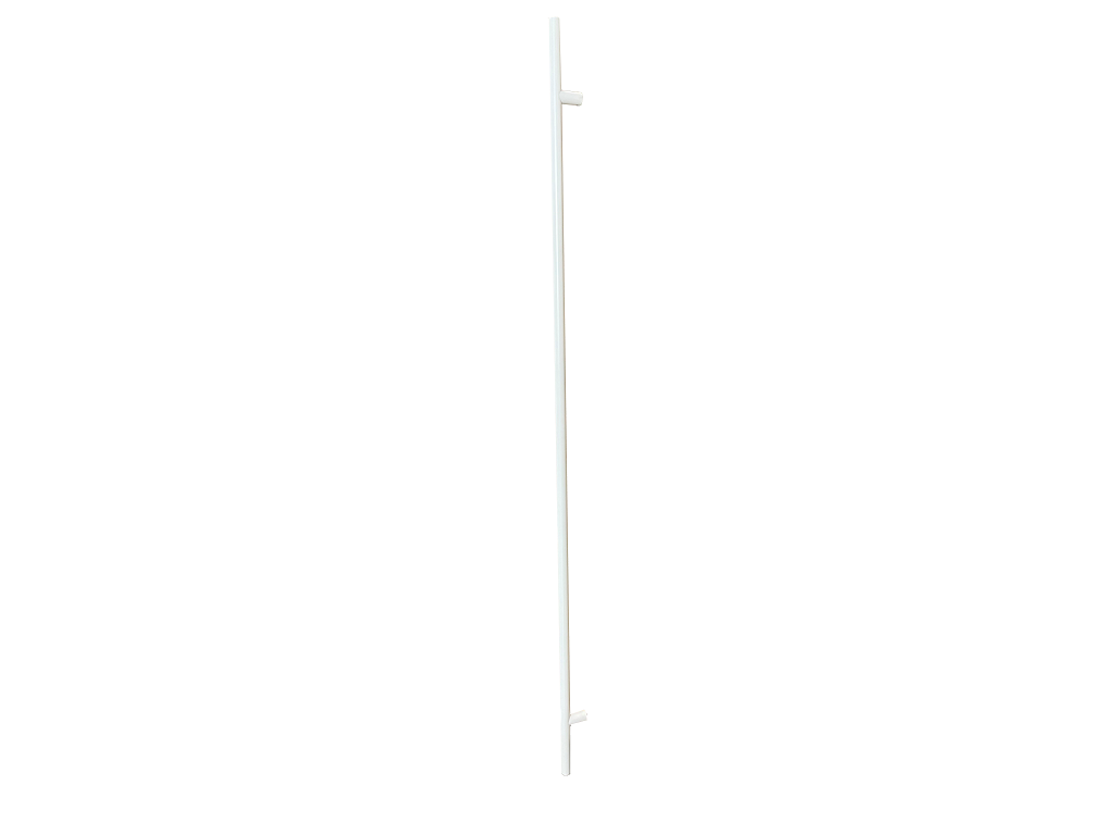 fim8002518001500bo.png Maniglione Arizona Diritto d.25 Interasse 1500 mm.1800x80h AISI304 Inox Bianco Opaco RAL9016 | Fimet Maniglie - immagine 1