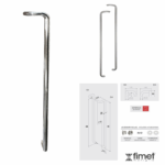 Maniglione Mississippi d.32 Interasse 1200 mm.1230x85h AISI304 DX Inox Lucido | Fimet Maniglie