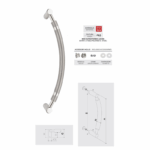 Maniglione Cile d.30 Interasse 500 mm.532x82h AISI304 Inox Satinato/Lucido | Fimet Maniglie