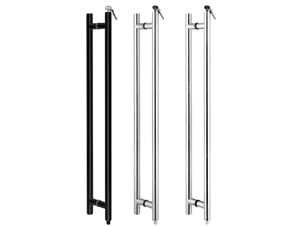 fim8513511501000ragg.png Maniglione Jamaica Ø35 Interasse 1000 mm.1150 Con Chiave + Nottolino AISI304 Inox varie finiture | Fimet Maniglie - immagine 1
