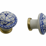 Pomolino Mobile Ceramica Fungo d.30/20x35h Olv/Blu   Fir