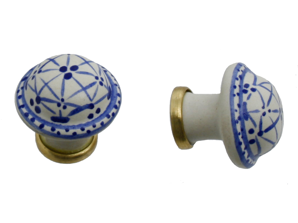 fir201gr.png Pomolino Mobile Ceramica Fungo d.30/20x35h Olv/Blu Fir - immagine 1
