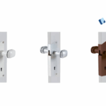 Serratura Per Porta Soffietto Con Pomolo In ABS-alluminio varie finitureMarrone | Forte