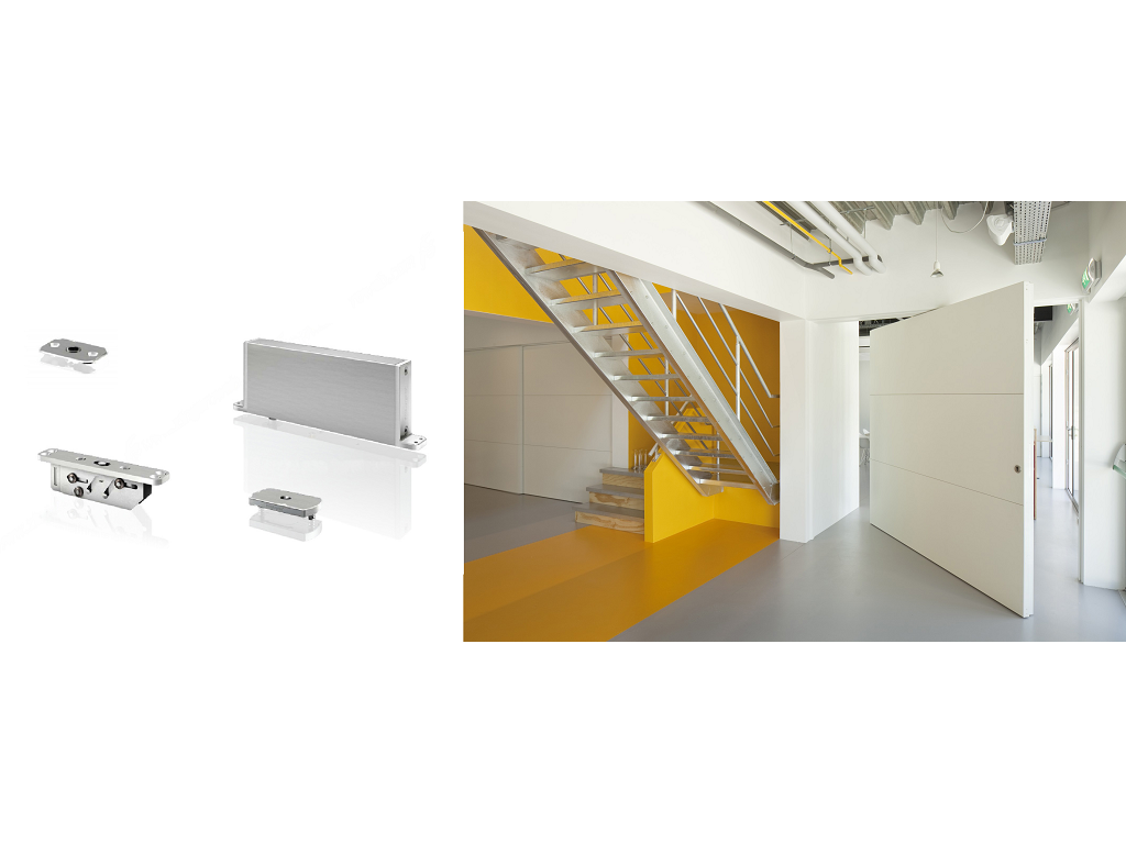 frt60033.png CERNIERA PORTA A BILICO PIVOTANTI modello SYSTEM M CON ACCESSORI kg.500 PIASTRA RETTANGOLARE | FRITSJURGENS - immagine 1