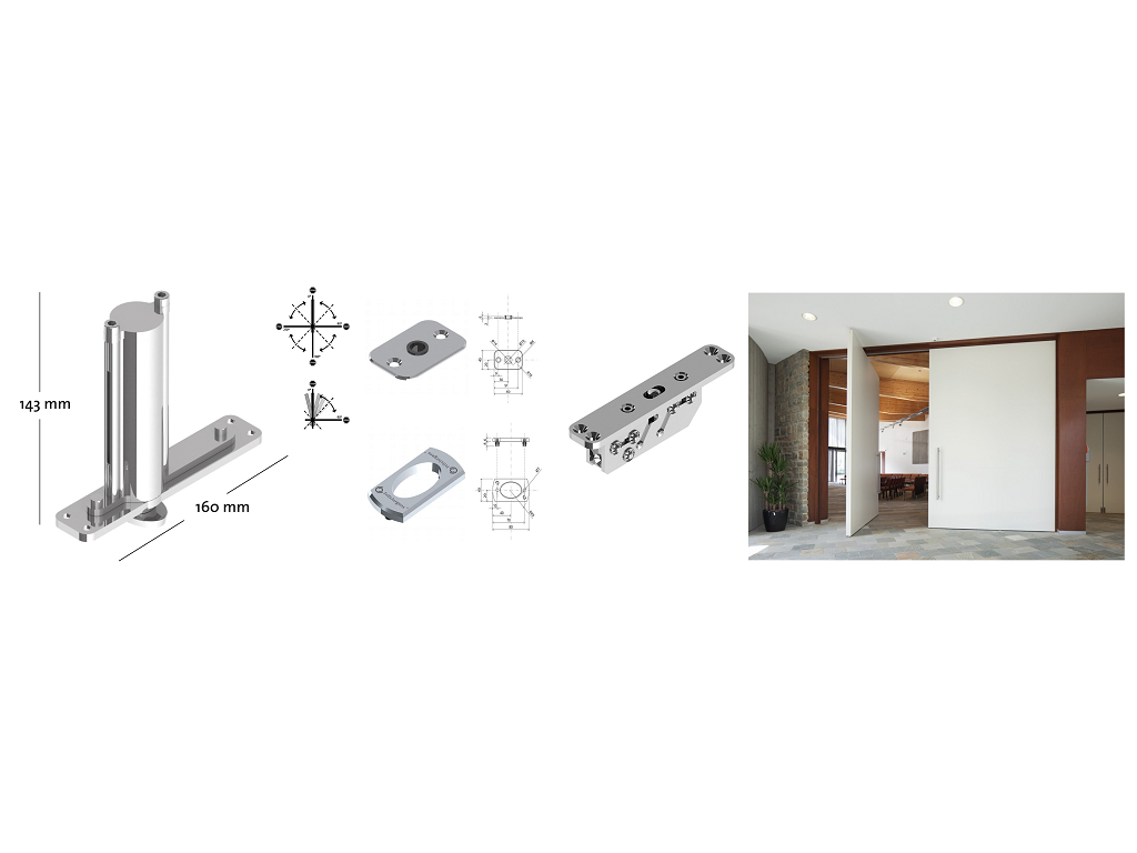 frtsystem3pr.png CERNIERA PORTA A BILICO PIVOTANTI modello SYSTEM3 CON ACCESSORI kg.110 VARIE PIASTRE | FRITSJURGENS - immagine 1