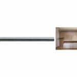 Mensola a Tubo d.12 per Ripiani Legno Zincato mm.150  Fit Art