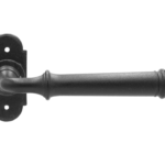 Maniglia Tallin Rosetta Rettangolare d.33x66h mm. Foro Chiave in Ferro Nero Antico  Galbusera