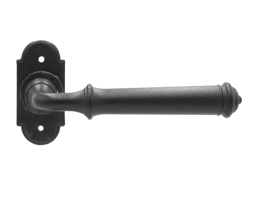 gal1904.png Maniglia Tallin Rosetta Rettangolare d.33x66h mm. Foro Chiave in Ferro Nero Antico Galbusera - immagine 1