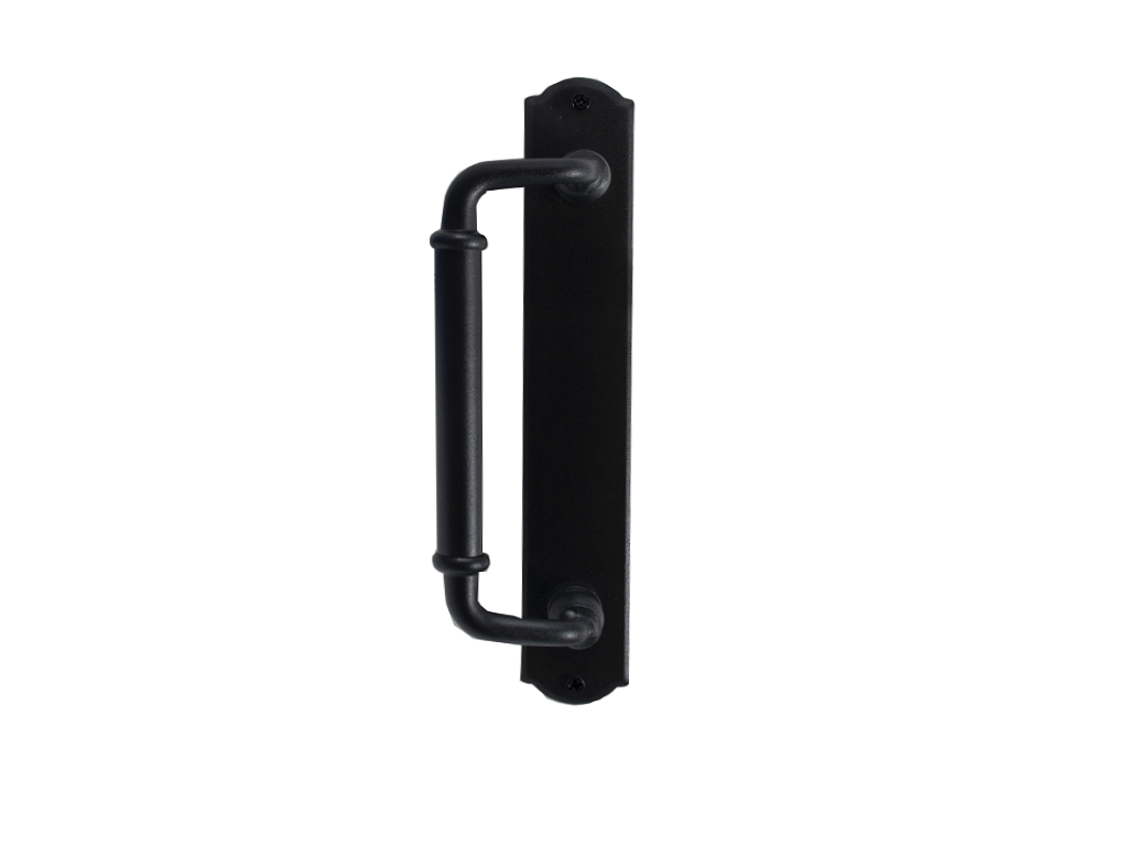 gal2014zancc.png Maniglione 2014 mm.180 con Placca mm.40x240h in Ferro Nero Antico | Galbusera - immagine 1
