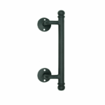 Maniglione 2114 Zancato mm.210x16 con Rosetta Ø40mm in Ferro Nero Antico  Galbusera