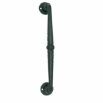 Maniglione 2119 mm.240 con Rosette Tonde Ø mm. 40 in Ferro Nero Antico  Galbusera