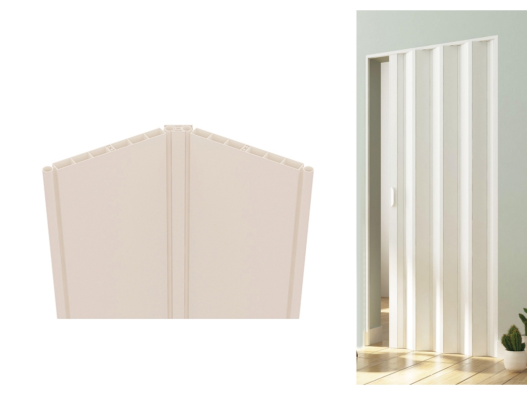 Porta Soffietto PVC Montata su Misura Senza Accessori Colore Normale varie finiture - immagine 4