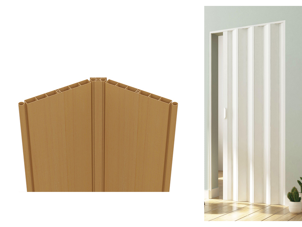 Porta Soffietto PVC Montata su Misura Senza Accessori Colore Normale varie finiture - immagine 6