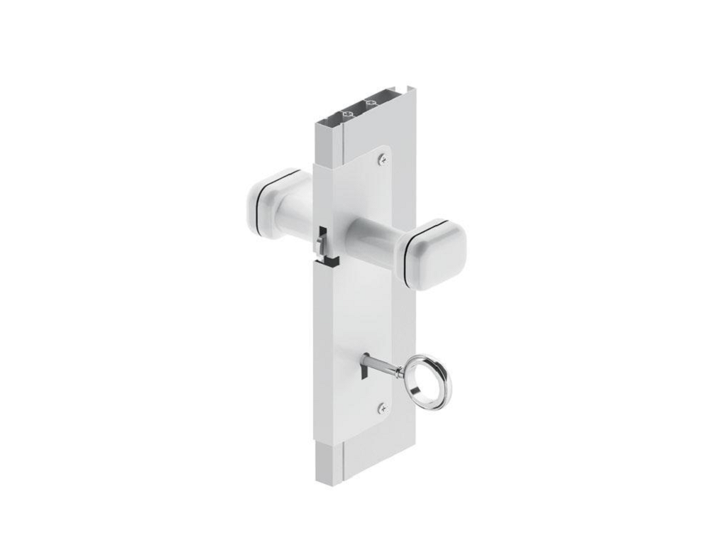 gea_plast_serratura_pomolo_bianco.png Serratura Per Porta Soffietto Con Pomolo varie finiture - immagine 1