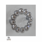 Maniglietta Mobile Interasse 64 mm.85x85x25h Tonda Swarovski+Cromo Lucido  Giusti