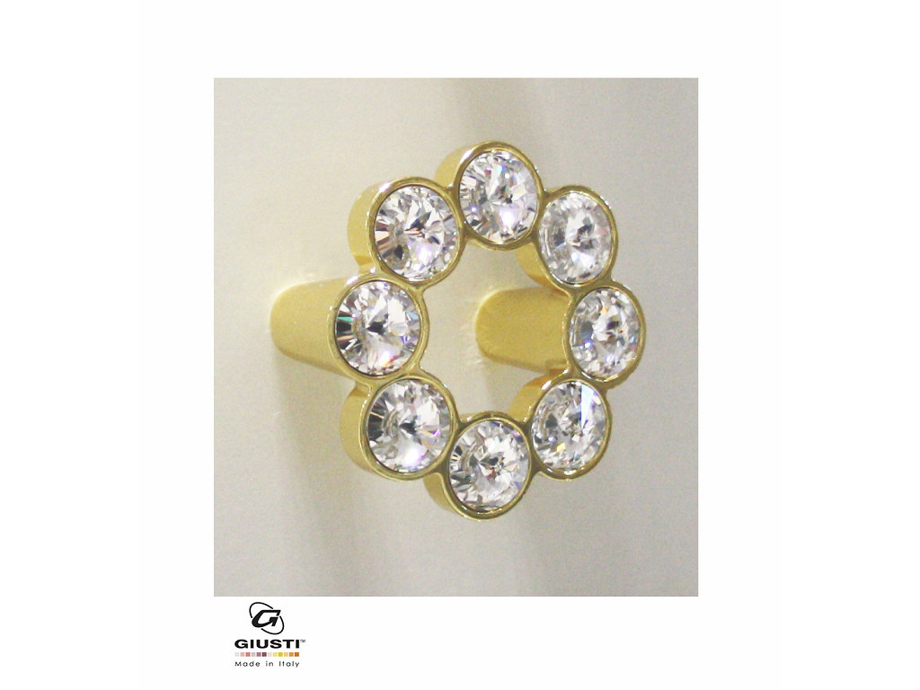 giuwpo633b32krgpc.png MANIGLIETTA MOBILE INTERASSE 32 DA 50x50x22 mm. TONDA CON PIETRE SWAROVSKI prodotta da GIUSTI - immagine 1