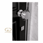 Pomolo Fisso Deluxe d.80/65x75h Trasparente/Cromo Glass Design