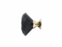 Pomolino Mobile Cristallo Deluxe Knob Black/Gold d.60/25x50h | Glass Design - immagine 2