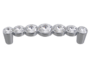 MANIGLIETTA MOBILE INTERASSE 96 mm.110x20x30h CRISTALLO TRASPARENTE+ORO-CROMO LUCIDO - immagine 2