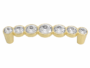 MANIGLIETTA MOBILE INTERASSE 96 mm.110x20x30h CRISTALLO TRASPARENTE+ORO-CROMO LUCIDO - immagine 3