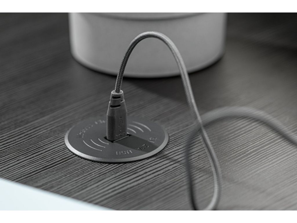 Caricabatterie Wireless con Ricarica Rapida USB A con Alimentazione da 18w Nero  GTV - immagine 2