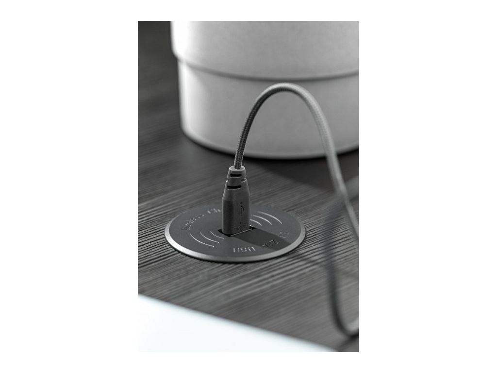 Caricabatterie Wireless con Ricarica Rapida USB A con Alimentazione da 18w Nero  GTV - immagine 4