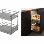 Cestello Laterale Movixpro 2 Ripiani per Cucina senza Binari Antracite Ral 7025 mm.300/ 400 / 500 | GTV